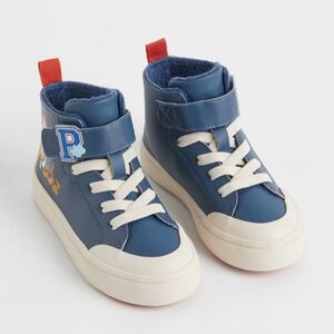 H&M Nickelodeon Paw Patrol Pull On Hi Sneaker Shoes Toddler Boy 13.5 Blue Fleece